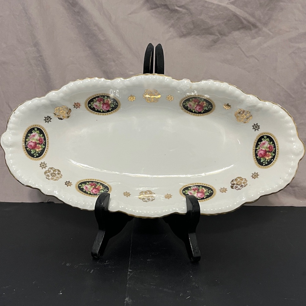Antique K.ST & T Silesia Germany Porcelain China Serving Bowl